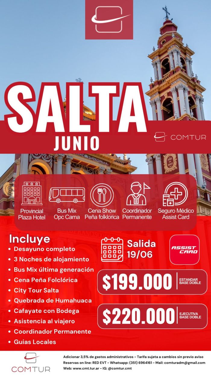 Catálogo Comtur en Salta | Paquetes turisticos Comtur | 26/4/2024 - 13/7/2024