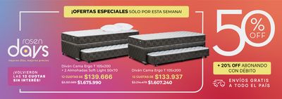 Ofertas de Muebles y Decoración en Pilar (Buenos Aires) | Rosen Days - 50% off + 20% off con débito de Rosen | 26/4/2024 - 28/4/2024