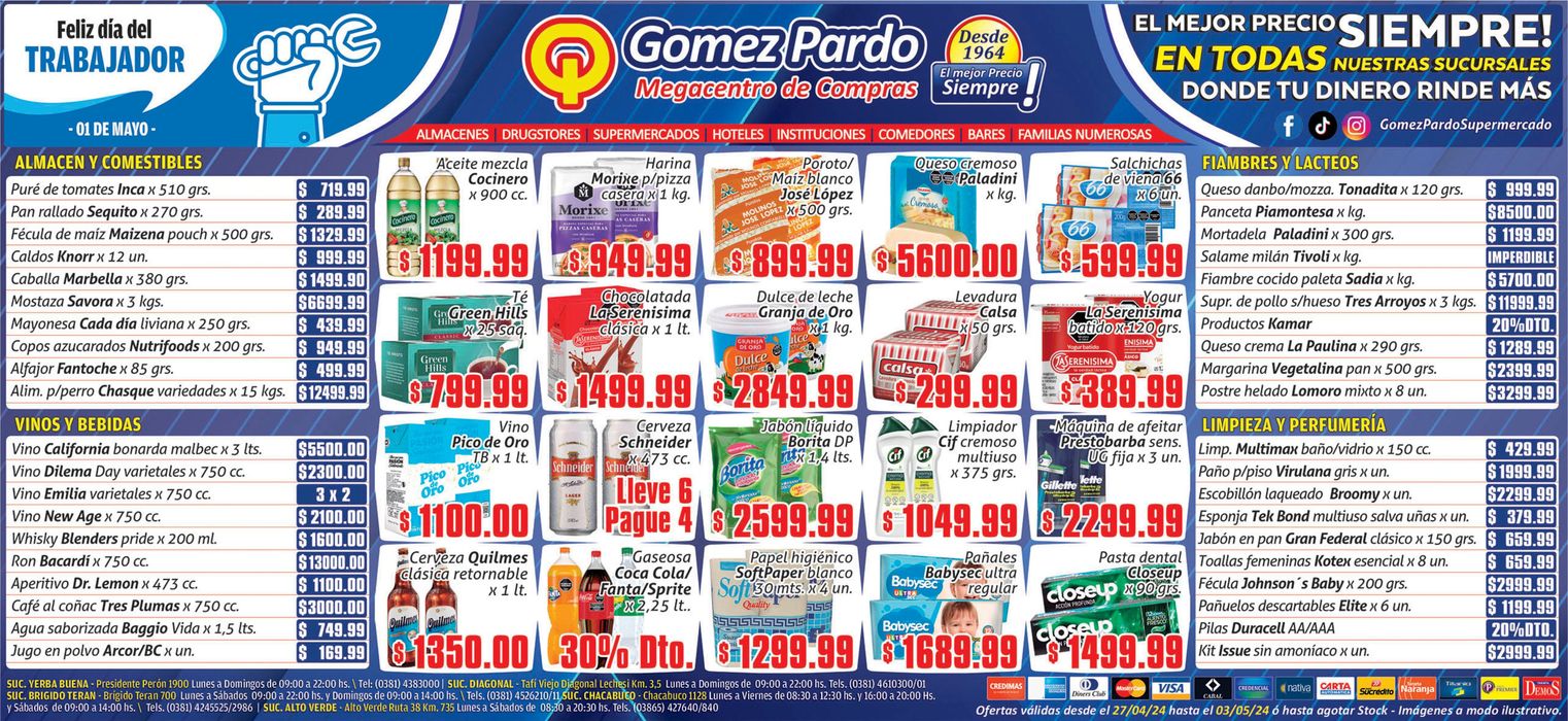 Catálogo Gomez Pardo en San Miguel de Tucumán | Aviso Sábado Gomez Pardo  | 29/4/2024 - 3/5/2024