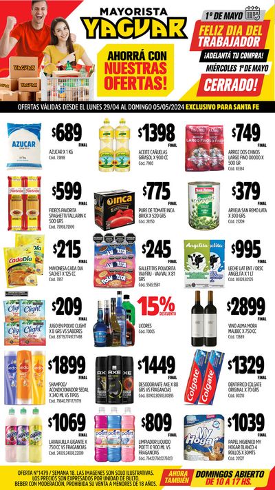 Catálogo Supermercados Yaguar | Ofertas Yaguar Santa Fe | 29/4/2024 - 5/5/2024