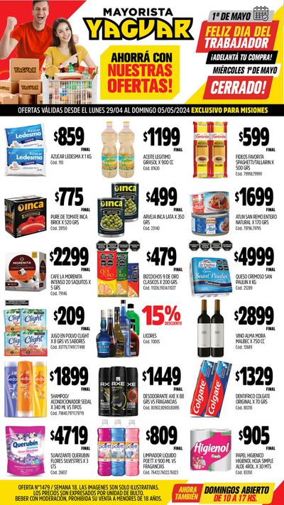Catálogo Supermercados Yaguar en Garupá | Ofertas Yaguar Posadas | 29/4/2024 - 5/5/2024