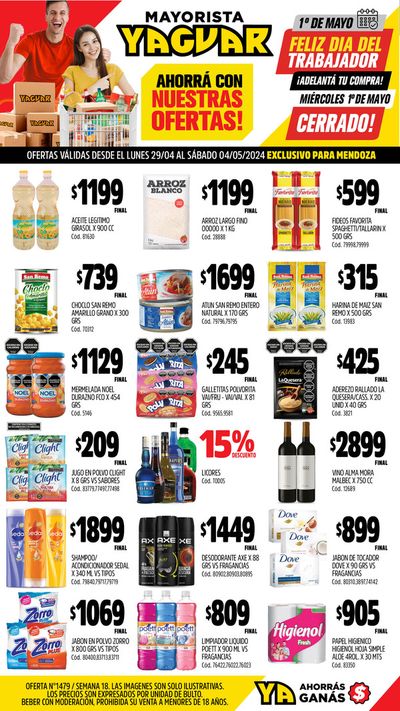 Catálogo Supermercados Yaguar en Mendoza | Ofertas Yaguar Mendoza | 29/4/2024 - 4/5/2024