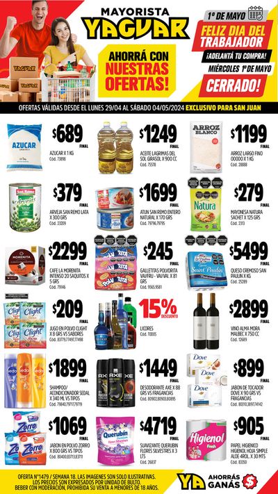 Catálogo Supermercados Yaguar | Ofertas Yaguar San Juan | 29/4/2024 - 4/5/2024