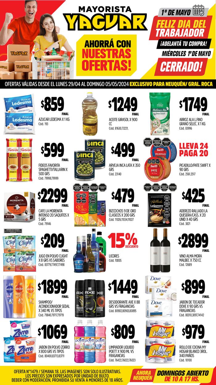 Catálogo Supermercados Yaguar en General Roca (Río Negro) | Ofertas Yaguar Roca/Neuquén | 29/4/2024 - 5/5/2024