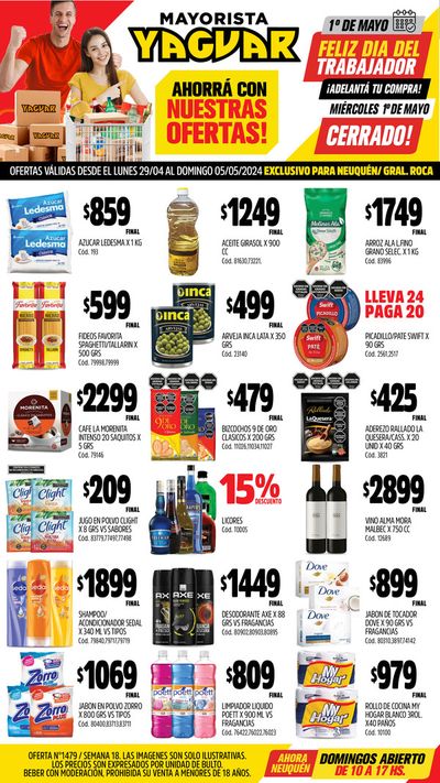Catálogo Supermercados Yaguar | Ofertas Yaguar Roca/Neuquén | 29/4/2024 - 5/5/2024