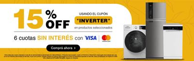 Ofertas de Electrónica y Electrodomésticos en Rufino | 15% off usando el cupón "Inverter" de Whirlpool | 29/4/2024 - 30/4/2024