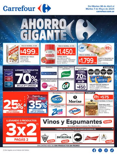 Catálogo Carrefour en San Miguel de Tucumán | Catálogo Ahorro Gigante Hiper Interior | 30/4/2024 - 7/5/2024