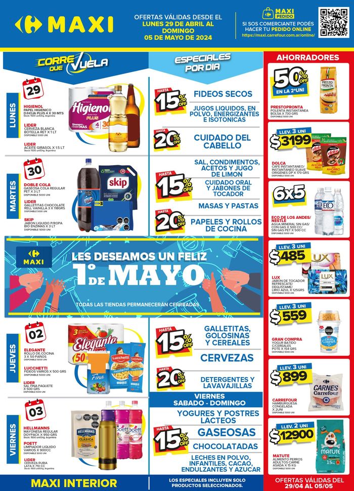Catálogo Carrefour Maxi en Córdoba | OFERTAS SEMANALES - INTERIOR | 29/4/2024 - 5/5/2024