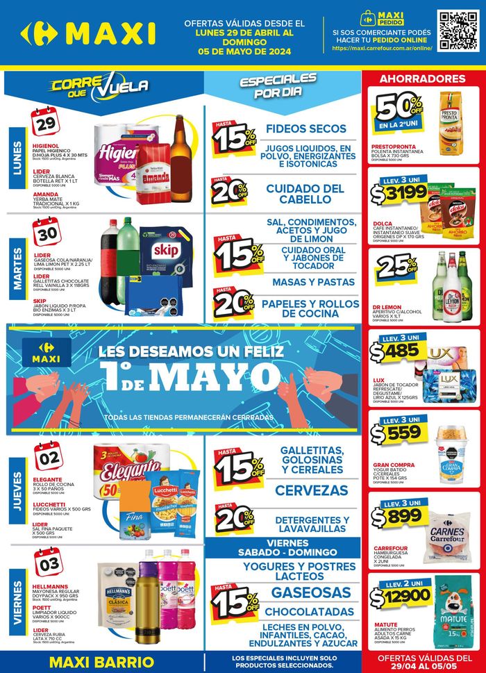 Catálogo Carrefour Maxi en Paraná | OFERTAS SEMANALES - BARRIO | 29/4/2024 - 5/5/2024