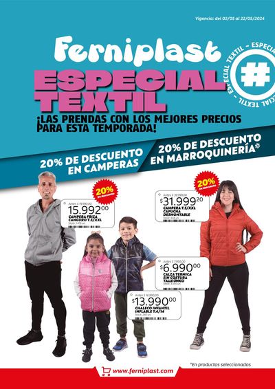 Ofertas de Hiper-Supermercados en Córdoba | Ofertas Ferniplast - Especial Textil de Ferniplast | 2/5/2024 - 22/5/2024