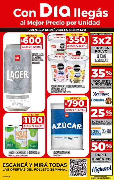 Catálogo Supermercados DIA | Ofertas Salta y Jujuy Supermercados DIA | 2/5/2024 - 8/5/2024