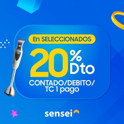 Ofertas de Electrónica y Electrodomésticos en Nueve de Julio (Corrientes) | 20% descuento en seleccionados de Sensei | 2/5/2024 - 12/5/2024