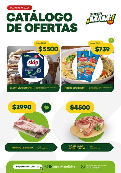 Ofertas de Hiper-Supermercados en Santa María (Punilla) | Catálogo Super Mami de Super Mami | 2/5/2024 - 7/5/2024