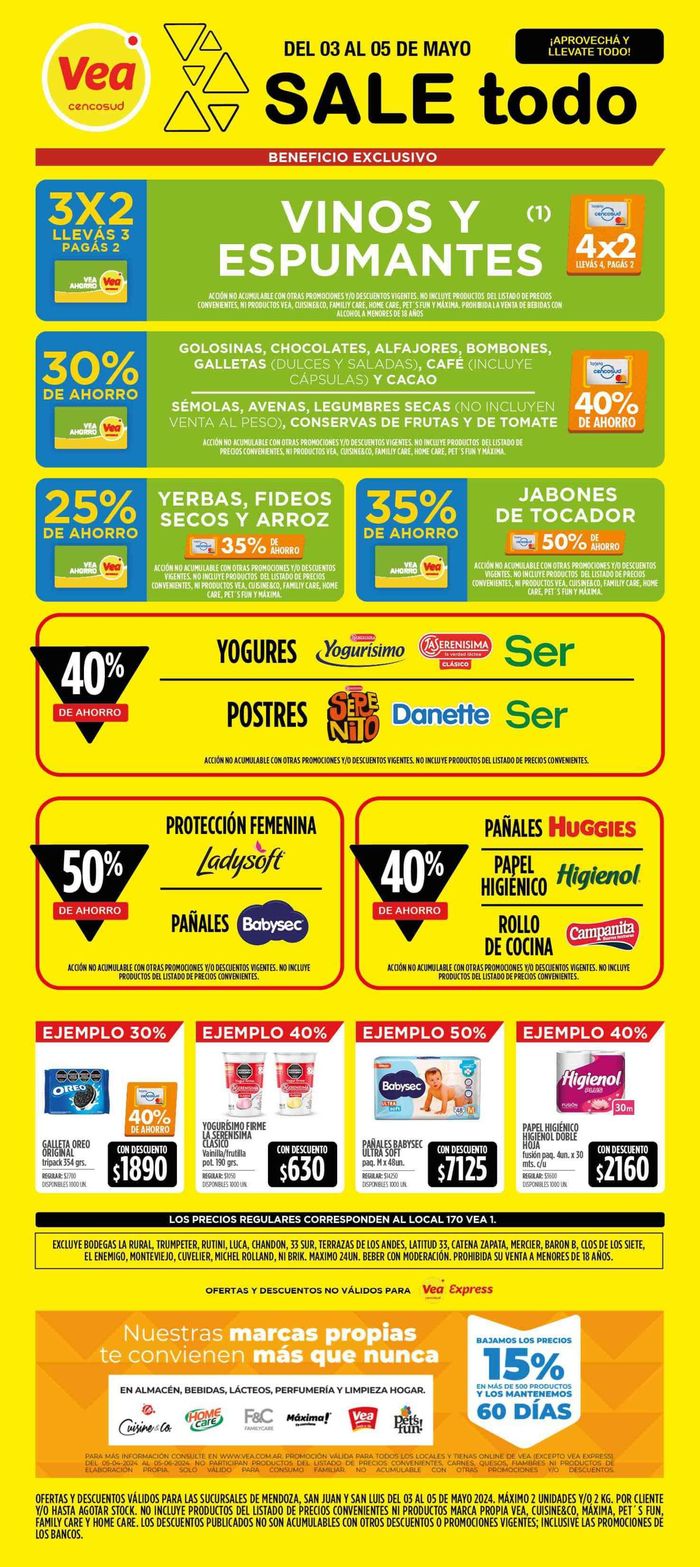 Catálogo Supermercados Vea | Supermercados Vea Fin de Semana - Mendozaa | 3/5/2024 - 5/5/2024