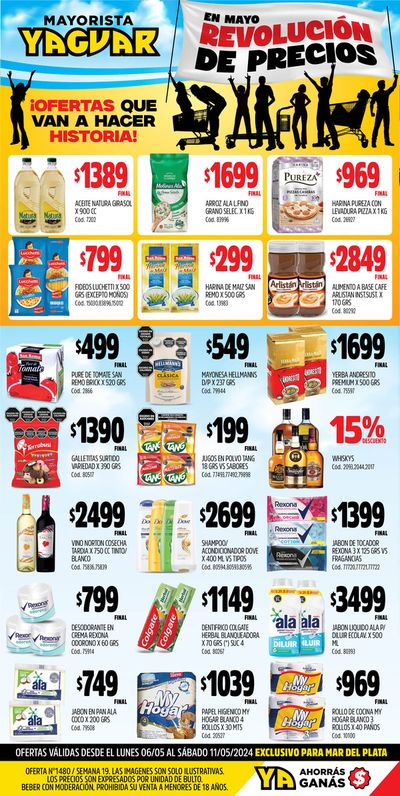 Catálogo Supermercados Yaguar | Ofertas Supermercados Yaguar MDP | 7/5/2024 - 11/5/2024