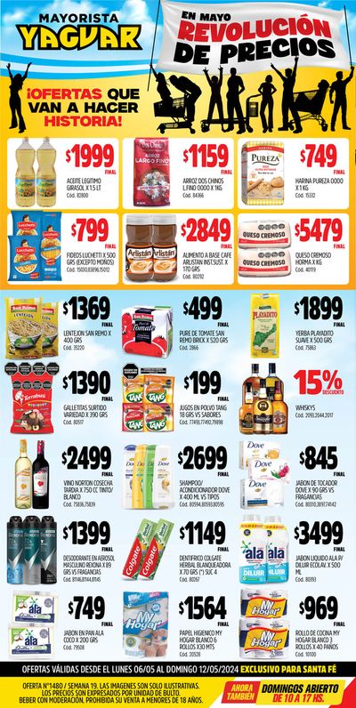 Catálogo Supermercados Yaguar en Gobernador Candioti | Ofertas Supermercados Yaguar SF | 7/5/2024 - 12/5/2024