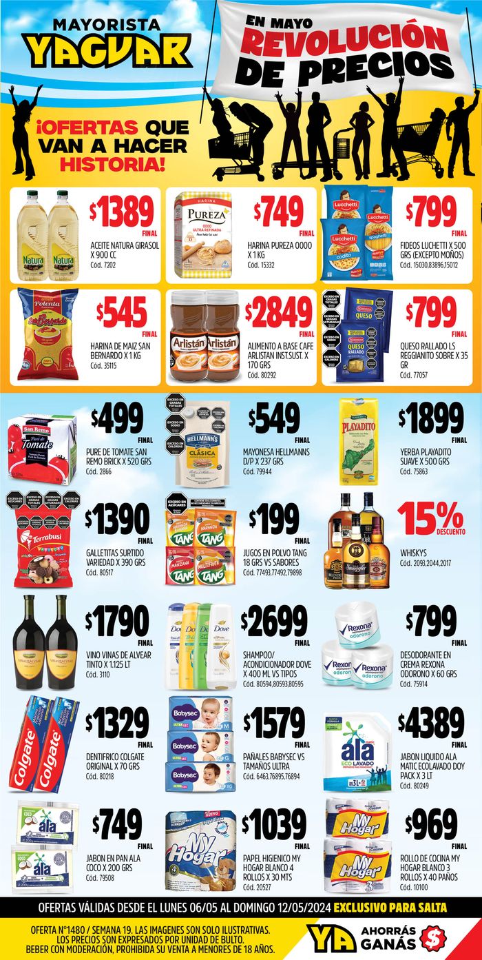 Catálogo Supermercados Yaguar | Ofertas Supermercados Yaguar Salta | 7/5/2024 - 12/5/2024