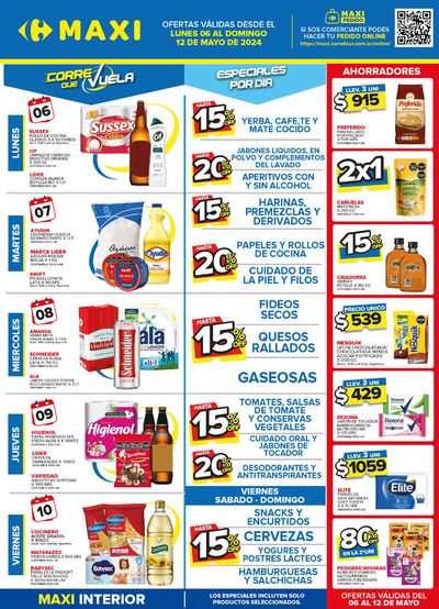 Ofertas de Hiper-Supermercados en Luján de Cuyo | OFERTAS SEMANALES - INTERIOR de Carrefour Maxi | 6/5/2024 - 12/5/2024