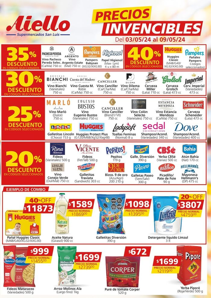 Catálogo Supermercados Aiello | Ofertas Supermercados Aiello  | 7/5/2024 - 9/5/2024