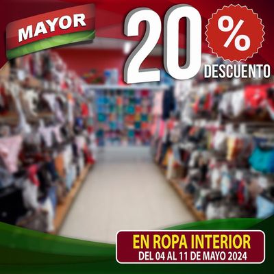 Catálogo Supermercados Mayor en La Rioja | 20% descuento en Ropa Interior | 7/5/2024 - 11/5/2024