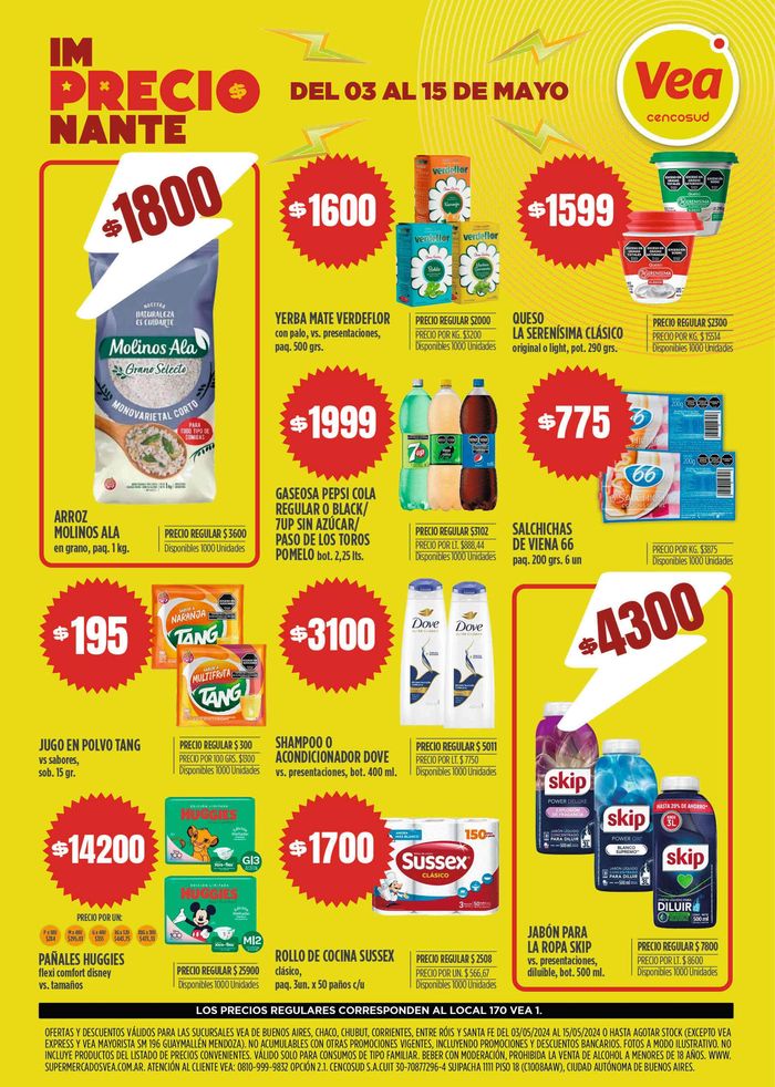 Catálogo Supermercados Vea en Mar del Plata | Ofertas Vea BS AS | 7/5/2024 - 15/5/2024