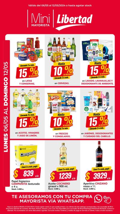 Ofertas de Hiper-Supermercados en Luján de Cuyo | Catálogo Mayorista CENTRO/CUYO de Hiper Libertad | 7/5/2024 - 12/5/2024