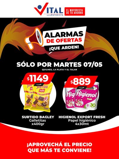 Catálogo Supermayorista Vital en Avellaneda (Buenos Aires) | ¡Alarma de Ofertas! - Quilmes, La Plata y Talar | 7/5/2024 - 7/5/2024