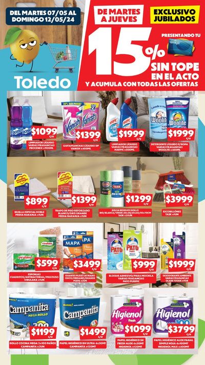 Catálogo Supermercados Toledo en Mar del Plata | Catálogo Supermercados Toledo | 7/5/2024 - 12/5/2024