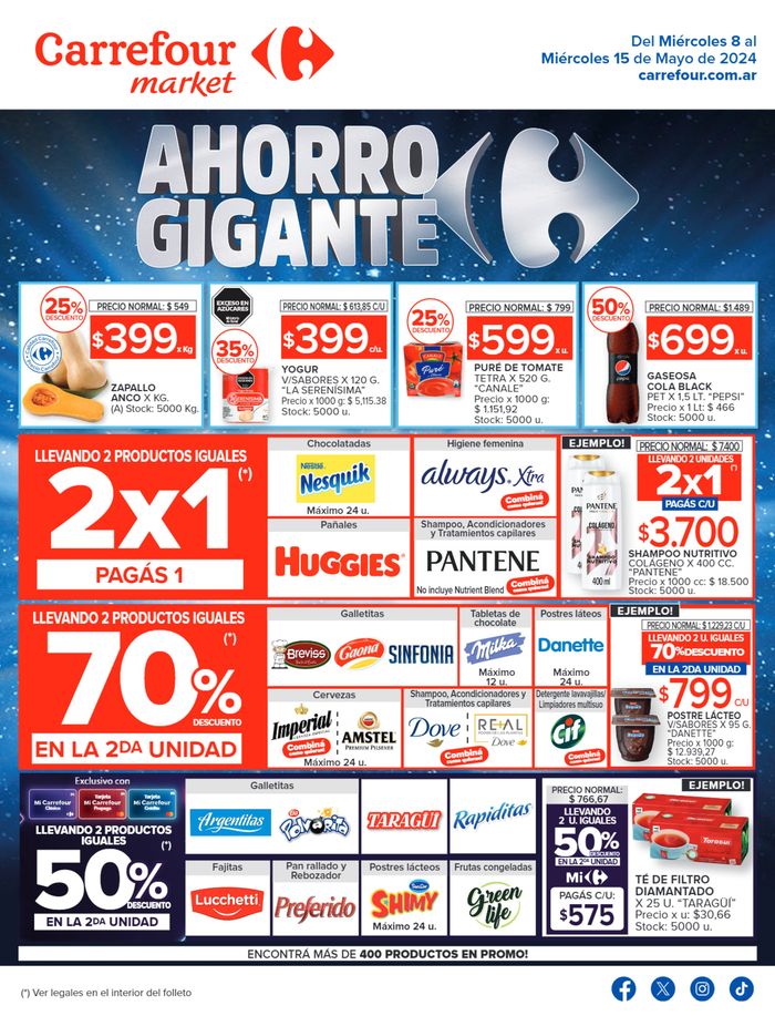 Catálogo Carrefour Market en Yerba Buena (Tucumán) | Catálogo Ahorro Gigante Market Interior | 8/5/2024 - 15/5/2024