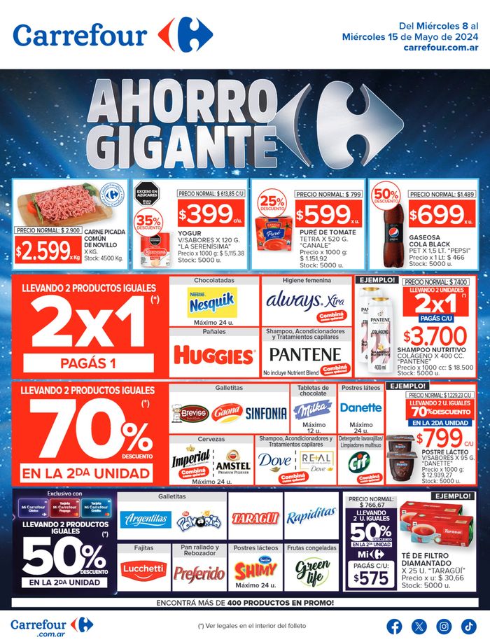 Catálogo Carrefour en Avellaneda (Buenos Aires) | Catálogo Ahorro Gigante Hiper BS AS | 8/5/2024 - 15/5/2024