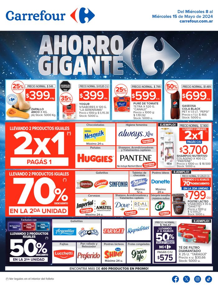 Catálogo Carrefour en San Miguel de Tucumán | Catálogo Ahorro Gigante Hiper Interior | 8/5/2024 - 15/5/2024