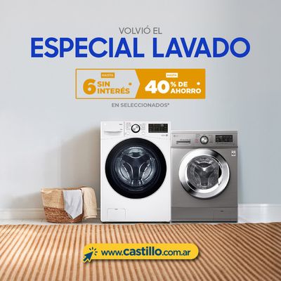 Ofertas de Electrónica y Electrodomésticos en Marcos Paz (Tucumán) | Especial Lavado Hasta 40% de ahorro de Castillo Hogar | 8/5/2024 - 13/5/2024