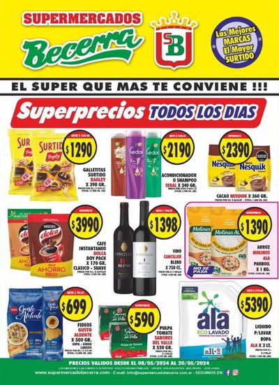 Catálogo Supermercados Becerra en Alta Gracia | Catálogo Supermercados Becerra | 8/5/2024 - 20/5/2024