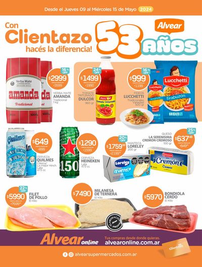 Catálogo Super Alvear en Santa Fe | Ofertas Supermercados Alvear  | 9/5/2024 - 15/5/2024