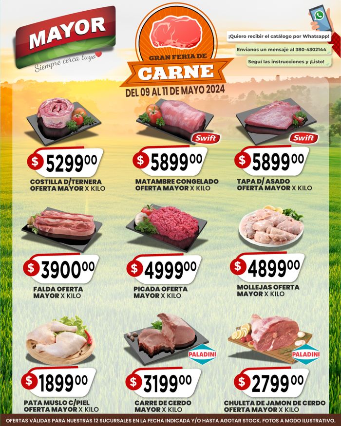 Catálogo Supermercados Mayor en La Rioja | Gran Feria de Carne al 11 de Mayo | 10/5/2024 - 11/5/2024