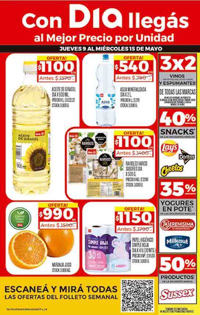 Catálogo Supermercados DIA en La Paternal | Ofertas Supermercados DIA - Folleto TT | 10/5/2024 - 15/5/2024
