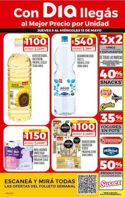 Catálogo Supermercados DIA en Recoleta | Ofertas Supermercados DIA - Folleto Salta | 10/5/2024 - 15/5/2024