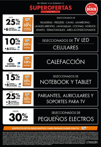 Ofertas de Hiper-Supermercados en Villa Carlos Paz | Superofertas en Electro de Disco | 10/5/2024 - 12/5/2024