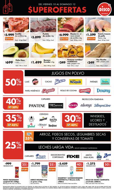 Ofertas de Hiper-Supermercados en Villa Carlos Paz | $uperofertas Disco  de Disco | 10/5/2024 - 12/5/2024