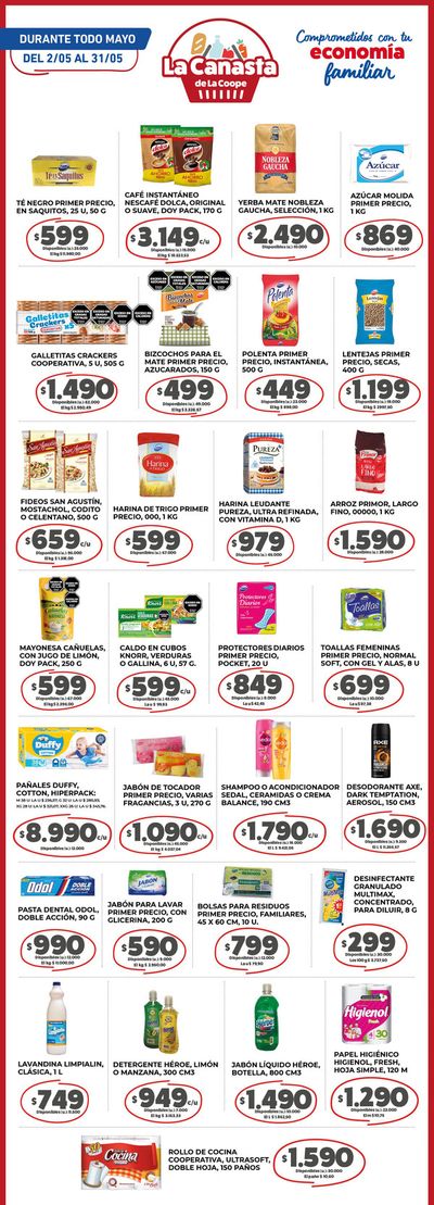 Ofertas de Hiper-Supermercados en Olavarría | Canasta Digital - BS AS, La Pampa y Sta Fe de Cooperativa Obrera | 10/5/2024 - 22/5/2024