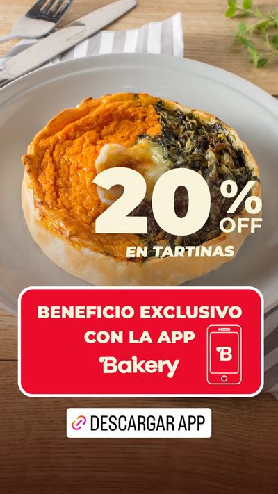 Ofertas de Restaurantes en Ezeiza | 20% OFF en tartinas de Buenos Aires Bakery | 10/5/2024 - 16/5/2024