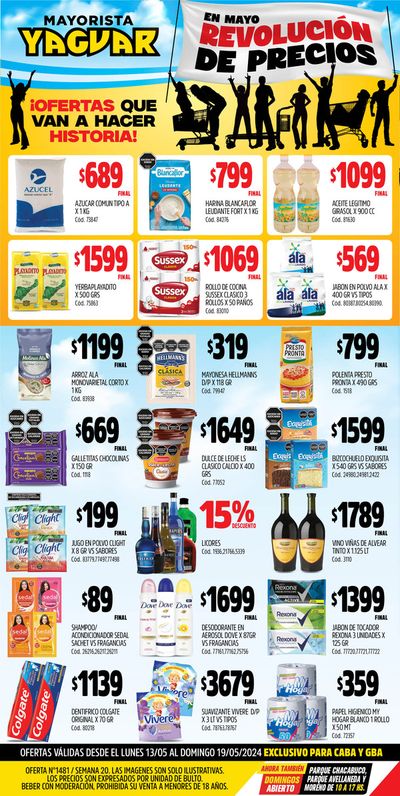 Ofertas de Hiper-Supermercados en Florencio Varela | Ofertas Supermercados Yaguar BS AS de Supermercados Yaguar | 13/5/2024 - 19/5/2024