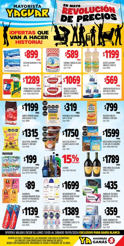 Ofertas de Hiper-Supermercados en Bahía Blanca | Ofertas Supermercados Yaguar Bahía Blanca de Supermercados Yaguar | 13/5/2024 - 18/5/2024