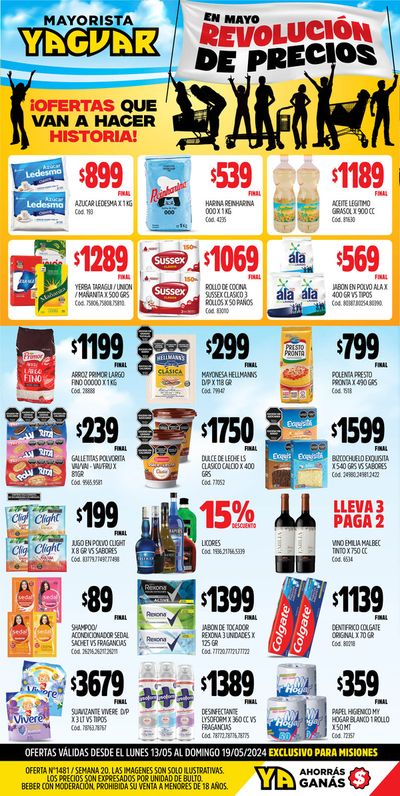Catálogo Supermercados Yaguar en Garupá | Ofertas Supermercados Yaguar Posadas | 13/5/2024 - 19/5/2024