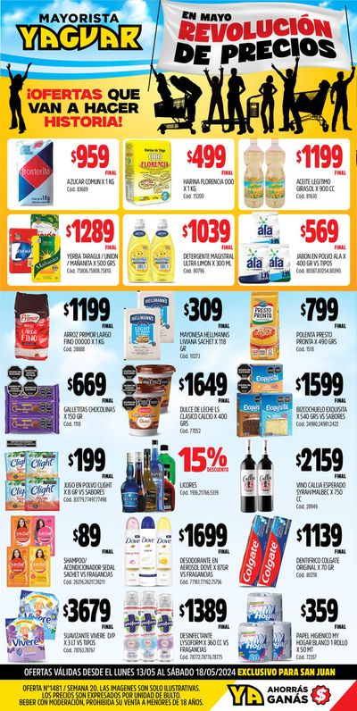 Catálogo Supermercados Yaguar en Villa Barboza | Ofertas Supermercados Yaguar San Juan | 13/5/2024 - 18/5/2024