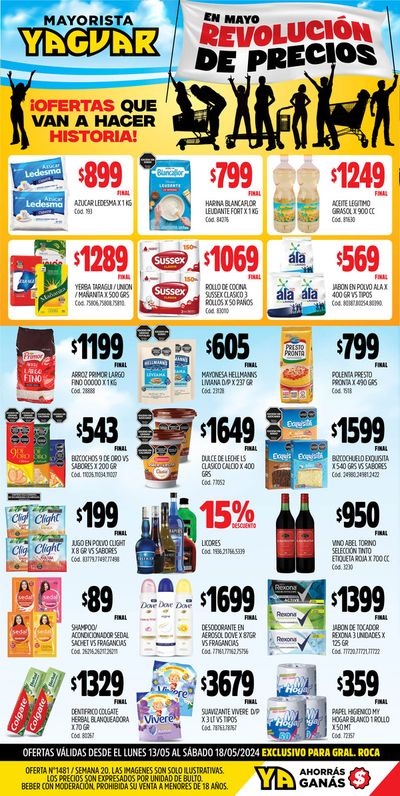 Catálogo Supermercados Yaguar | Ofertas Supermercados Yaguar Roca/Nqn | 13/5/2024 - 19/5/2024