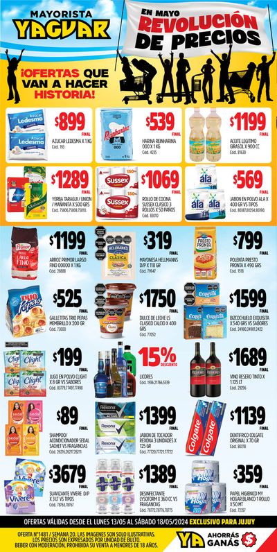 Catálogo Supermercados Yaguar en El Carril | Ofertas Supermercados Yaguar Jujuy | 13/5/2024 - 18/5/2024