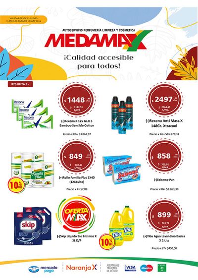 Ofertas de Hiper-Supermercados en Bahía Blanca | Ofertas Semanales Ruta 3 de Medamax | 13/5/2024 - 18/5/2024