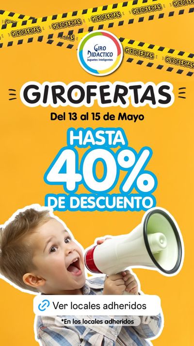 Ofertas de Juguetes, Niños y Bebés en Cariló | Girofertas Hasta 40% de descuento de Giro Didáctico | 13/5/2024 - 15/5/2024