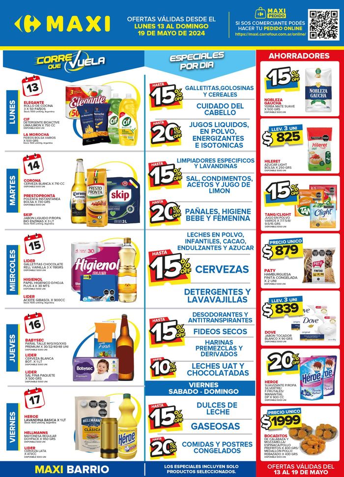 Catálogo Carrefour Maxi en Pergamino | OFERTAS SEMANALES - BARRIO | 13/5/2024 - 19/5/2024